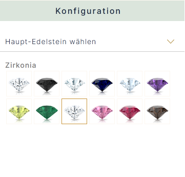 Schmuckkonfigurator Schritt 2: Edelstein wählen